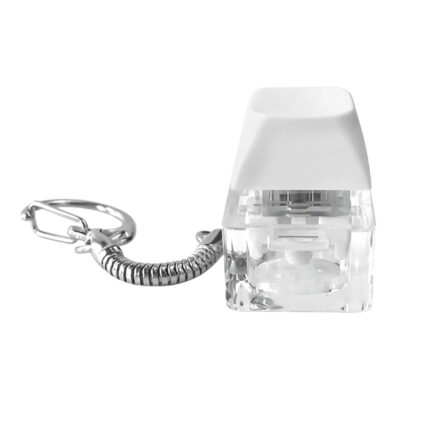 Брелок PUSH ME с LED подсветкой, Белый