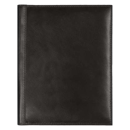Суперобложка из натуральной кожи Universal leather размер А5+ , черная