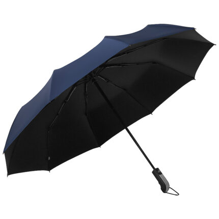 Зонт складной автоматический  Forest BERGEN, диаметр 116 см, 10 панелей, с UV защитой в подарочной коробке, темно-синий